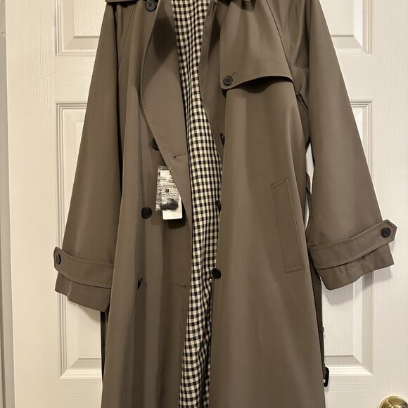 UNIQLO Women's Trench Coat (Relaxed) Khaki - Picture 2 of 3